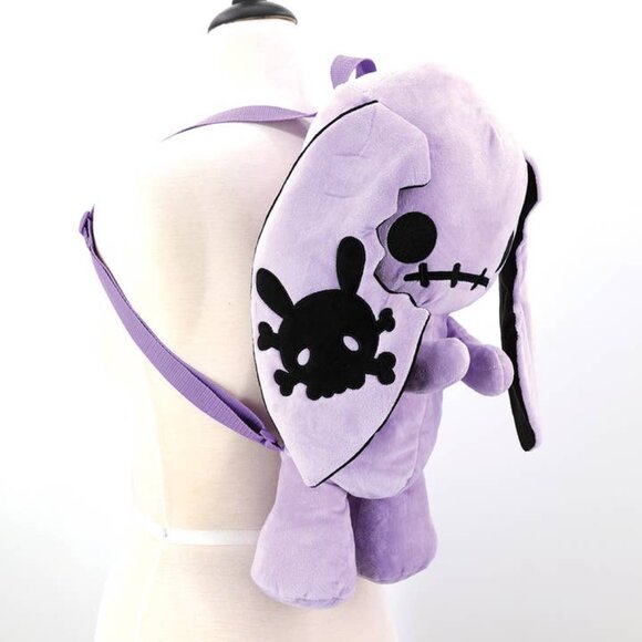 SPOOKYVILLE CRITTERS - Naughty Bunny Purple Plush Backpack - Picture 4 of 4
